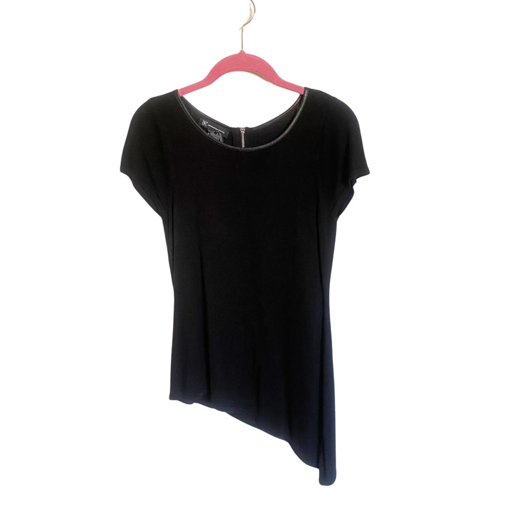 INC  Black Short Sleeve Top Size S